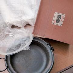 南部鉄器　なべ　鍋フタ付き(ガラス)