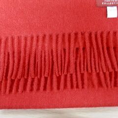 Joshua Ellis カシミア マフラー ストール ジョシュアエリス 赤色 スコットランド製 USED品 苫小牧西店の画像