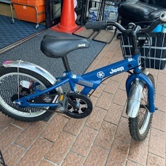 🔵👦🚲キッズ🚲👦🔵JEEP 18インチ子供自転車 メタリックブルー🟦 補助輪付き ジープ キッズサイクル メタルブルー NO.1926Fの画像