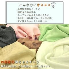 カーテン2枚+ミラーレース2枚 丈200ｃｍｘ幅100ｃｍ ブラウンの画像