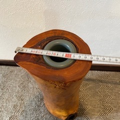 木製 花器 高さ40cm 口径10cmの画像