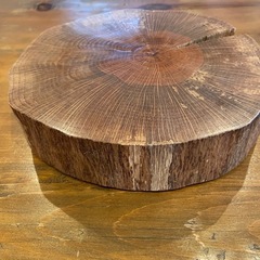 木製花台　20cm 年輪デザイン 割れありの画像