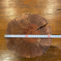 木製花台　20cm 年輪デザイン 割れありの画像