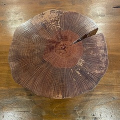 木製花台　20cm 年輪デザイン 割れあり