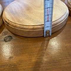 木製円形花台　 3個セットの画像