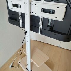 PETOOP 木製テレビスタンド キャスター付き 壁寄せ 32~65インチ