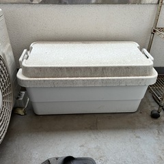 濡らせたくないものを外で保管できるコンテナボックスの画像