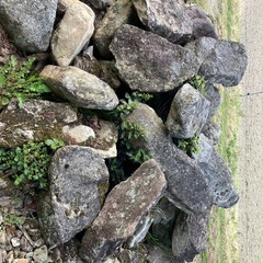 庭石や瓦あります