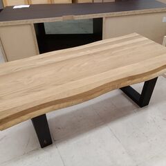 ★ジモティ割あり★ （株）関家具 ローテーブル 天然木×ブラック...