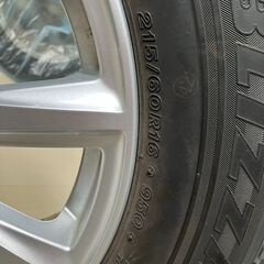日産ティアナ純正アルミホイル+タイヤ4本セットの画像