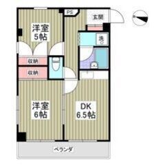💛🧡フリーレント1ヶ月付き🧡💛角部屋🎶与野駅徒歩15分✨駐車場空きあり🚗✨43.43㎡の2DKです😍💕の画像