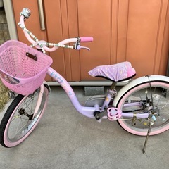 中古傷みアリ：ディズニープリンセス：自転車：18インチ
