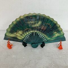 扇子置物 飾扇 置物 工芸品 J0892の画像