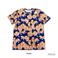 MLBライセンス品【SHOHEI OHTANI/大谷翔平】Lサイズ「顔」Tシャツ ド ジャース 米国FOCO社製の画像