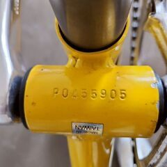 【北見市発】coltmustard Designed by Pacific DIATECH 折り畳み自転車 P0455905 7段変速 16インチ 黄色 (E3369w)の画像
