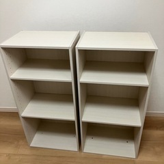 ニトリ　カラーボックス　3段(ホワイトウォッシュ)　2セット