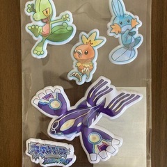 【未開封】【セット売り】ポケモンスカバイ イオン早期購入特典 タンブラー全二種 ＋ ポケモンアルファサファイア イオン早期購入特典 シール セット売りの画像