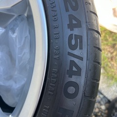 🛞【大幅値下げ‼️】Audi 純正ホイール＆タイヤセット 245/40R18 コンチネンタル バリ溝✨の画像