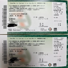 4/20　SnowMan 1st  stadium Live S...