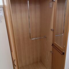 値下げしました!!★ジモティ割あり★  洋服タンス ナチュラル H192.5×D58.5×W84.5 クリーニング済み TK4947の画像