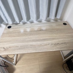 デスク　ホワイトブラウン　の画像