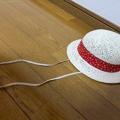 リボン　麦わら帽子　サイズ48の画像