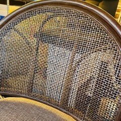 《売約済》【武蔵小山店】 B ラタン　籐家具　回転椅子　回転イス　回転チェア　回転　イージーチェア　検　カザマ　kazama  座椅子の画像