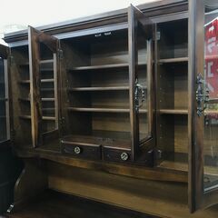 【ジャングルジャングル石津店】カリモク アンティーク食器棚 アンティーク レトロ 高級家具 ヴィンテージ 堺市 石津 の画像
