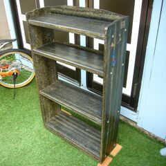 【昭和レトロ】本棚　３段　高さ91×幅55.5cm（約）