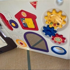 ベビーサークル　8枚パネル　白×茶
の画像
