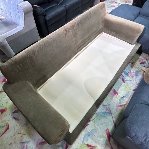 5月限定】unico GREIG カバーリングソファ3シーター カーキ 5791