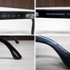 OLIVER PEOPLES Zee col.BK オリバーピープルズ 50☐21-145 メガネ 度入り 中古 セルフレーム 黒/ブラック 苫小牧西店の画像