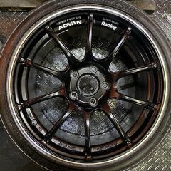 【BS S007A 215/40R17】夏タイヤ アドバン ADVAN Racing RZⅡ 17インチ 8J5HPCD114.3+45 24年製 FLOW FORMING スイフトスポーツ等 (VTO099)の画像