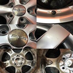 【DUNLOP WM03 195/65R15】スタッドレス【AGA 15インチ 6J5HPCD112+47】21年製 バリ溝 VW/ゴルフ audi/A4等　(KTM362) の画像