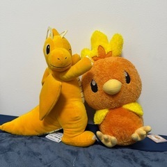 カイリュー、アチャモぬいぐるみ