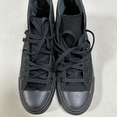 値下げ！コンバースハイカット黒 未使用品！24.5