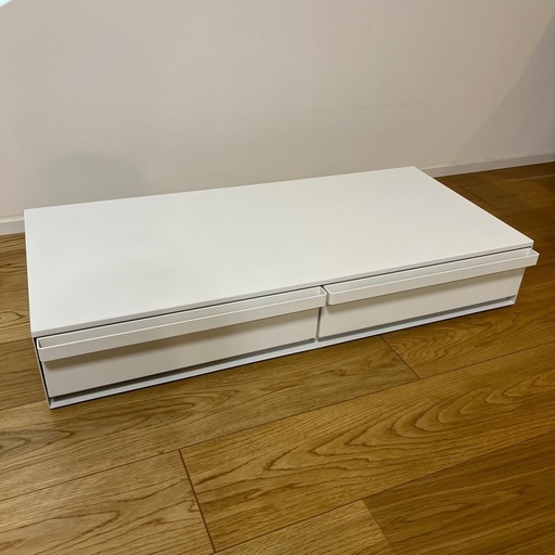 ツーウェイ キッチン 家電下 引き出し ＆ スライドテーブル W80 ホワイト