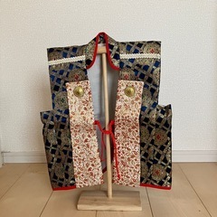 紺地 菱格子花 端午の節句の画像
