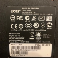 ジャンク薄型11インチ　
ミニノートパソコンの画像