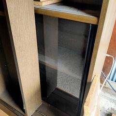 ひだインテリア☆スライド式本棚　木製ラックの画像