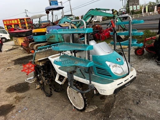 佐賀発 クボタ 田植え機SPU500 ガソリンエンジン　 パワステ 自動水平 中古實動 確認濟。