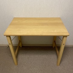 無印良品　バーチ材テーブル・折りたたみ式　傷・汚れあり
