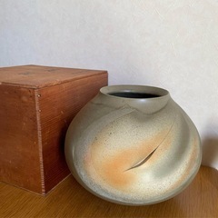 信楽焼花瓶 信糸窯 日展作家 大原薫作 (みっちー) 牧の 信楽焼花瓶 信糸窯 日展作家 大原薫作 (みっちー) 牧の
