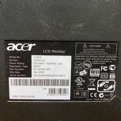 acer 19型ワイド液晶モニターの画像
