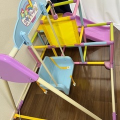 折り畳める わんぱくスライダージム　ブランコ付DXの画像