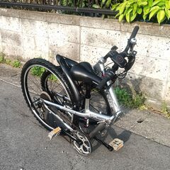 ★お届け可!!★ CAPTAIN STAG  26インチ 折りたたみ 自転車 外装6段変速の画像