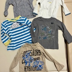 全部恐竜　100cm　男の子　恐竜服　まとめ売り　クレードスコープ　ギャップ　全12点　3歳 Tシャツ 長袖 半袖 トップスの画像