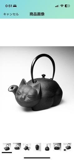 ✴︎南部鉄器　猫　急須　鉄瓶