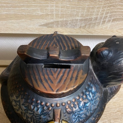 縁起物 ぶんぶく茶釜 貯金箱 たぬき (まる) 東旭川のインテリア 縁起物 ぶんぶく茶釜 貯金箱 たぬき (まる) 東旭川のインテリア