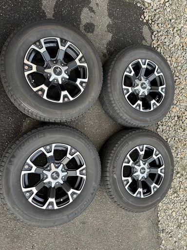 値下げ 美品 MICHELIN 265/65R17 社外ホイール 4本 ランクルプラド ハイラックス 17インチ 4本セット